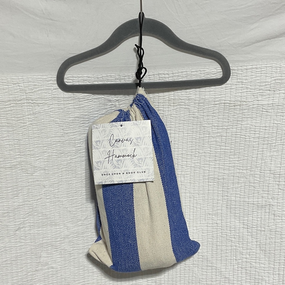 Once Upon a Book Club       Blue and Cream Hammock